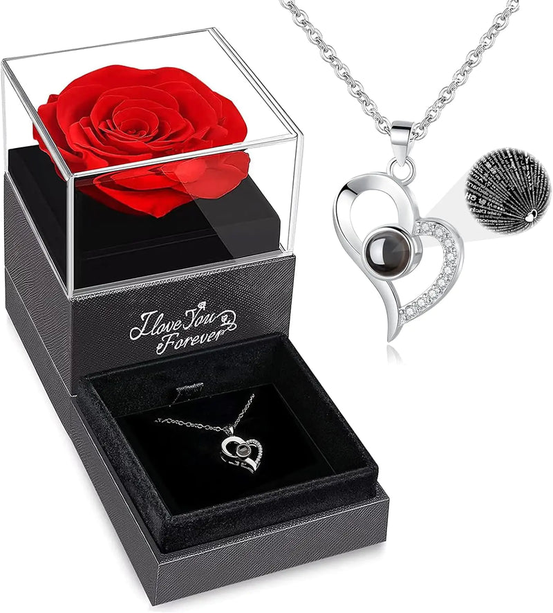 For Her - Eternal Rose & Necklace Gift Set