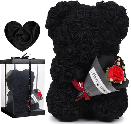 Eternal Rose Flower Bear - Gift Surprise