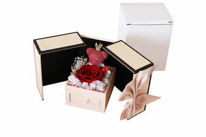 Eternal Mini Rose Bear - Gift Box