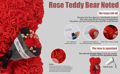 Eternal Rose Flower Bear - Gift Surprise
