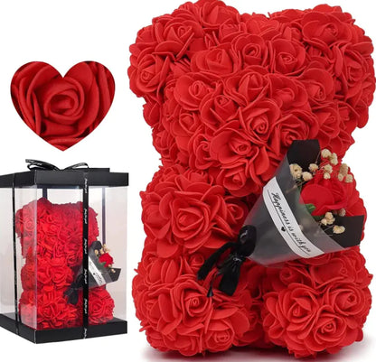 Eternal Rose Flower Bear - Gift Surprise