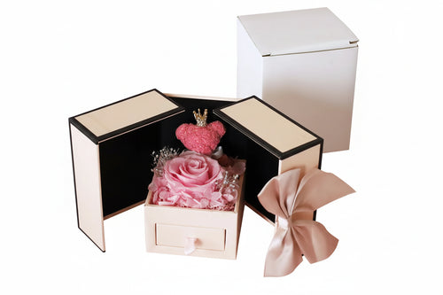 Eternal Mini Rose Bear - Gift Box
